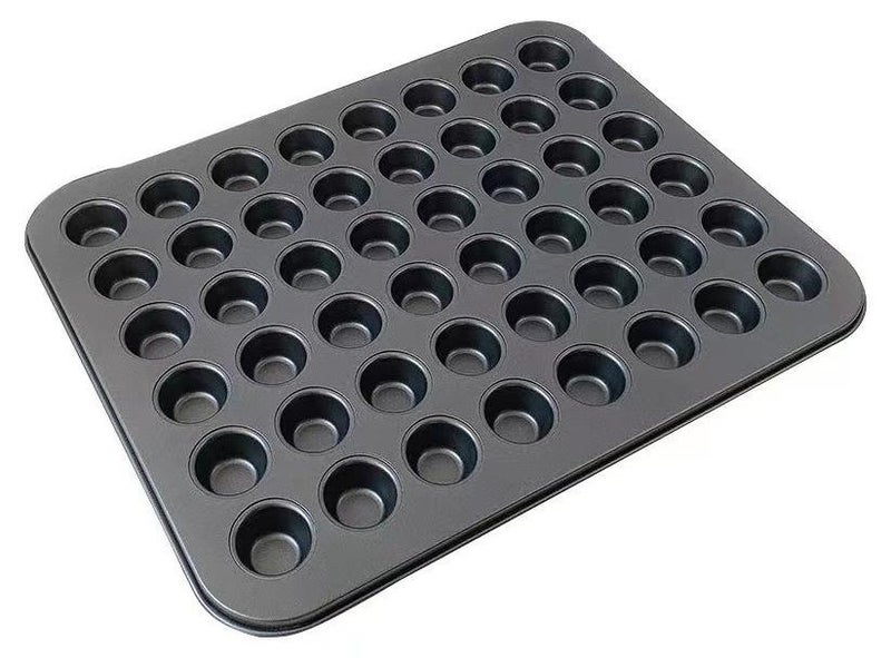 48-Cavities Mini Muffin Bakeware Pan Black 15x21inch - Image 1